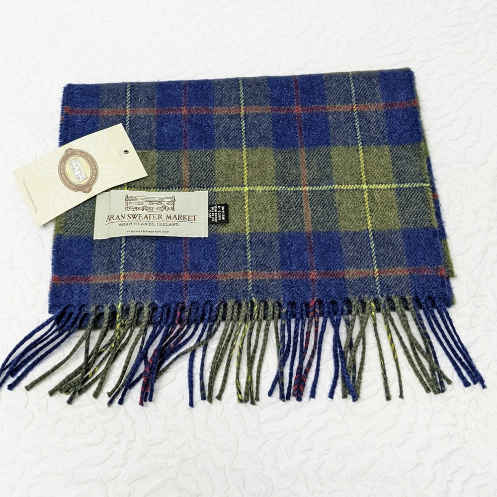 Aran Extra Fine Marino Wool Irish Scarf NWT